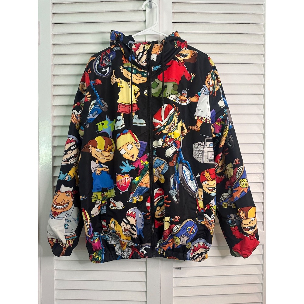 Members Only x Nickelodeon Size M Rugrats Hooded Jacket Windbreaker